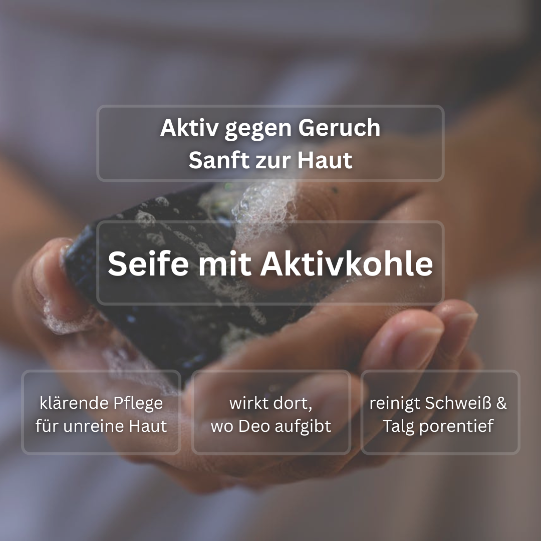 Körperseife Holzkohle Pur